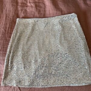 Banana Republic Rose Gold Sequin Mini Skirt